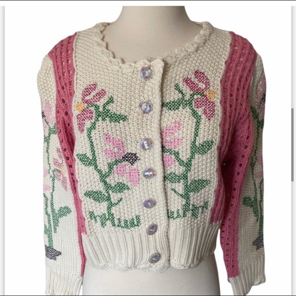 Pretty in Pink Crochet Cardigan NWT - Picture 8 of 11